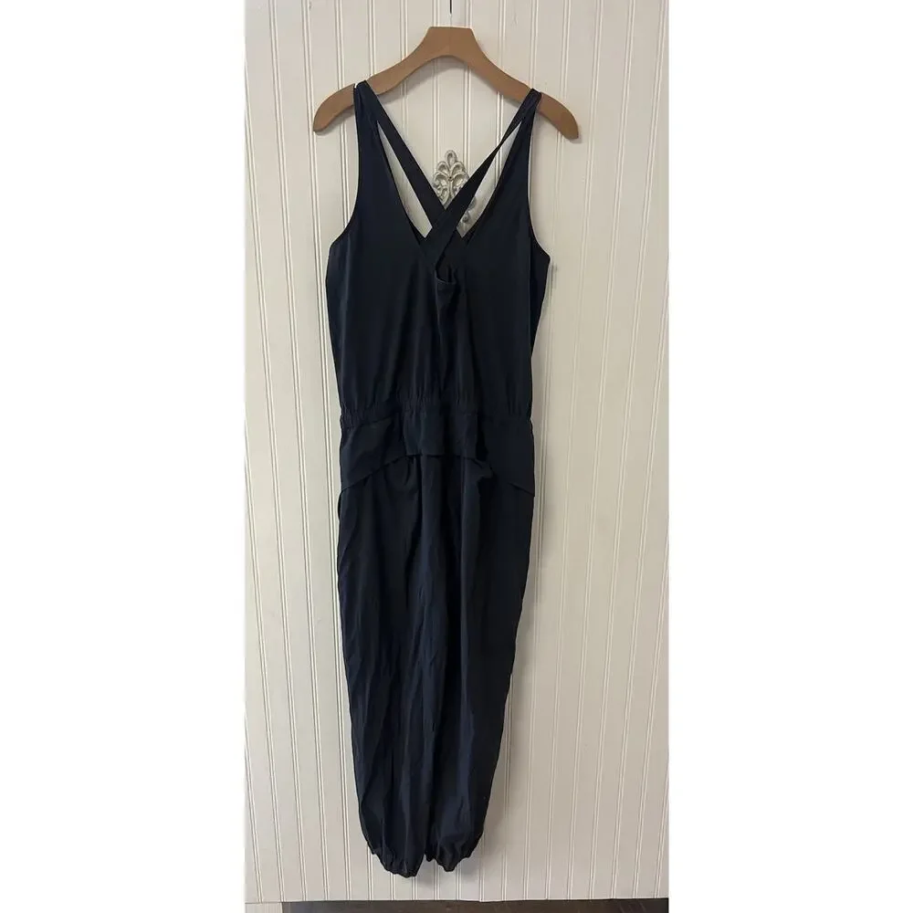 Lululemon Shift in Time Jumpsuit Romper Black One Piece Womens Size 12 Yoga